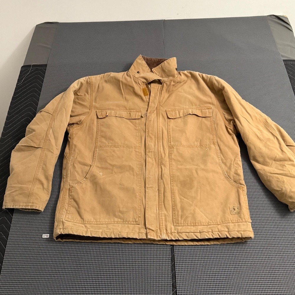 Berne Apparel Chore Jacket CH416BD Large Workwear Distressed Worn